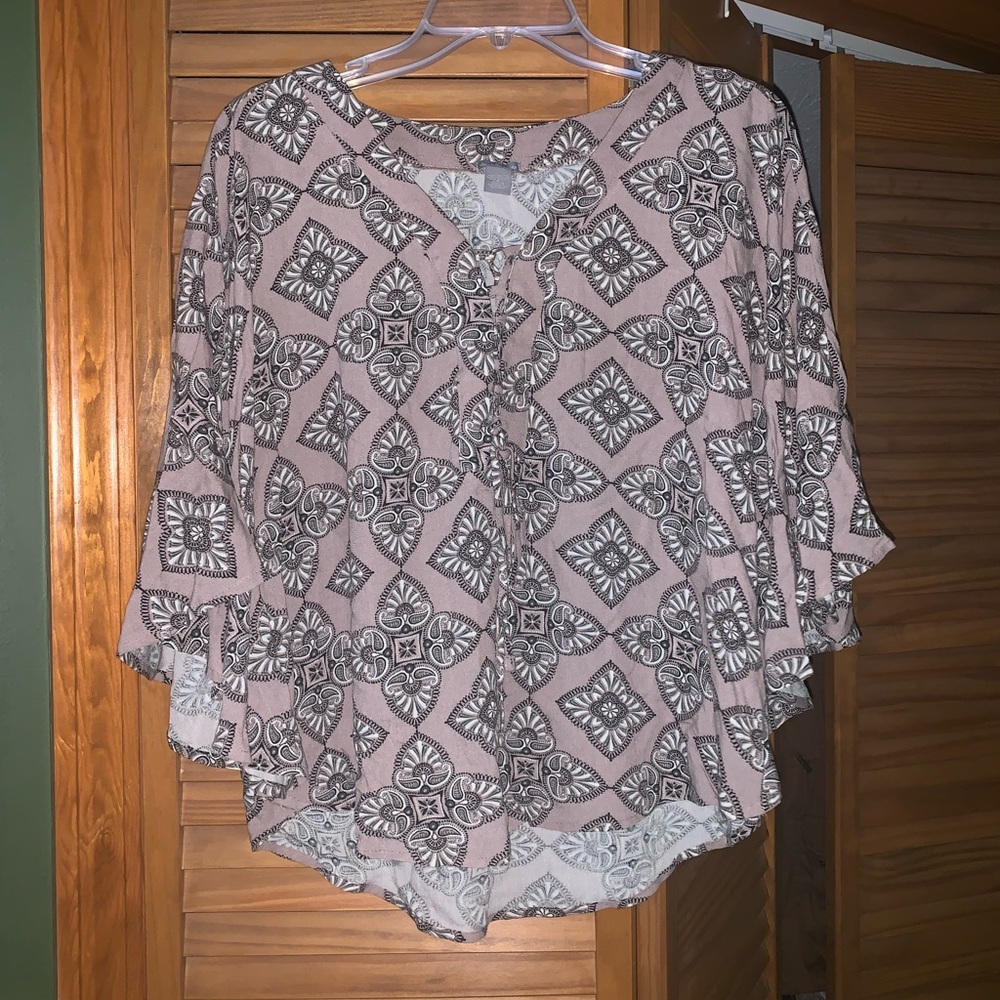 Dusty pink flowy top